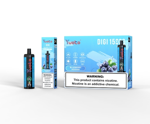 Yuoto DIGI 15000 Puffs Daul Mesh Coil Vape 20 ML Tek kullanımlık Vape