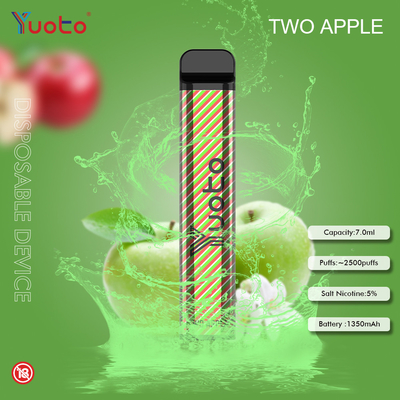 Yuoto 23 Tatlandırıcılar 7.0ML 2500 Puffs Tek Kullanımlık Vape 1200MAh Pil %5 Nikotin