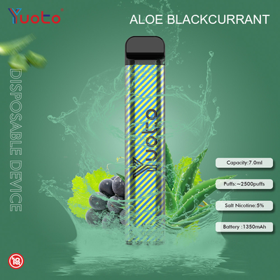 Yuoto 2500 Puffs 23 tat 7 ML Kapasite 1200 mAh pil kapasitesi Mint Ice