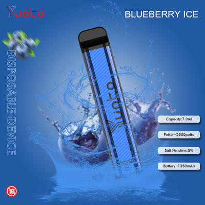 Yuoto 2500 Puffs 23 tat 7 ML Kapasite 1200 mAh pil kapasitesi Mint Ice