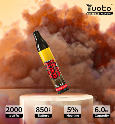Popüler Yuoto 2000 Puffs Vape Tek Kullanımlık vape Mesh Bobin 6ml E Suyu 850mAh E-Sigara Vape Kalem