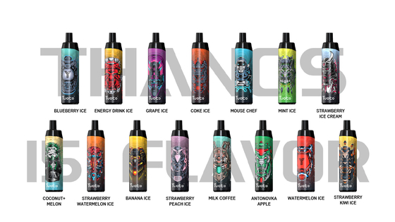 Fabrika Fiyatı Tek Kullanımlık Pod 14ml E-Sıvı 650mAh Pil Yuoto Thanos 5000 Daha Büyük Duman için Puffs Mesh Bobin