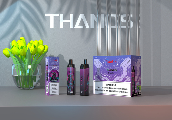 Mesh Bobin 14ml E-Sıvı 650mAh Pil ile Karpuz Buz Tek Kullanımlık Vape Yuoto Thanos 5000 Puffs E Sigara