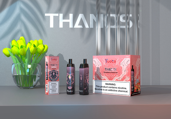 Çin'den Çilek Karpuz Buz 5000 Puffs Tek Kullanımlık Vape Pod Yuoto Thanos Mesh Coil 14ml Ejuice 650mAh Pil