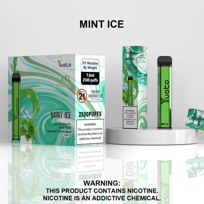 Çin Fabrikadan 2500 Puffs Tek Vape Pod Şeftali Lezzet Yuoto XXL Bobin 7ml Ejuice 1200mAh Pil