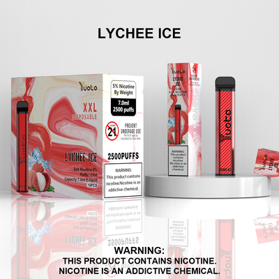 Yuoto XXL 2500 Puffs 7ml E-Sıvı Hızlı Kargo Dubai ile tek Vape kalem Lychee buz