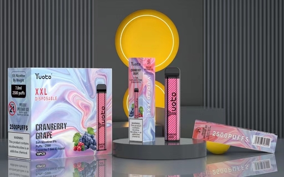 Yuoto XXL Tek Kullanımlık 2500 Puffs Vape Pod Sütlü Kahve, 7ml E-Sıvı 1200mAh Pil ile Hızlı Kargo Hindistan