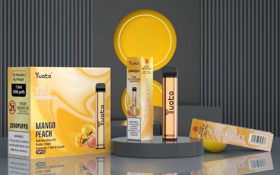 Tek Kullanımlık Vape Pod 2500 Puffs Muz Aromalı Yuoto XXL 7.0ml Ejuice 1200mAh Pil Dökme Çin Fabrikası