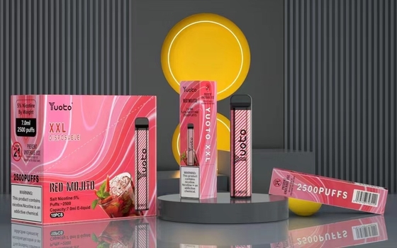 Tek Kullanımlık Vape Pod 2500 Puffs Muz Aromalı Yuoto XXL 7.0ml Ejuice 1200mAh Pil Dökme Çin Fabrikası