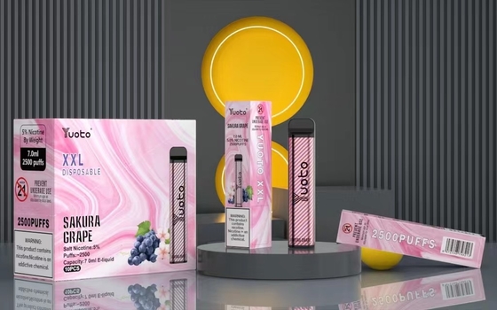 Tek Kullanımlık Vape Pod 2500 Puffs Muz Aromalı Yuoto XXL 7.0ml Ejuice 1200mAh Pil Dökme Çin Fabrikası