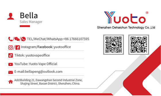 OEM Yuoto 2500puff Pod Sistemi Vape Kalem Ürünleri Salts Nikotin Toptan Satış