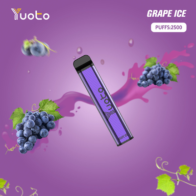 Yuoto 2500 Puffs Tatlar Buharlaştırıcı Kalem Kiti 23 tatlar 5% 1200 mAh Pil Tek Kullanımlık Mongo Buz Hindistan'da Popüler