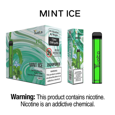 Fabrika Doğrudan Toptan Yuoto XXL 5% Nikotin 2500 Puffs Pina Coloda Buz Lezzet Tek Kullanımlık Elektronik Sigara Vape