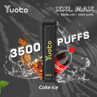 Toptan MSDS 3500puffs Tek Kullanımlık Vape Kalem 2022 Yeni Tasarım Tek Kullanımlık Buharlaştırıcı Örgü Bobin 14 ml E-Sıvı Kok Buz