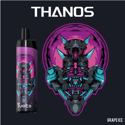Tek kullanımlık buharlaştırıcı% 5 Nikotin Yuoto Thanos 5000 Puffs Kalem Nargile 14 ML 650 mAh C Tipi Örgü Bobin