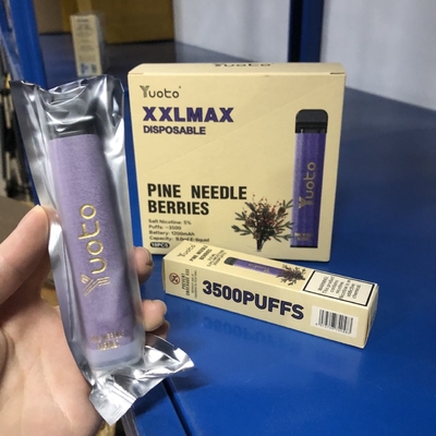 Fabrikadan yeni Yuoto XXL MAX 3500 Puffs Tek Kullanımlık Vape Çam iğnesi meyveleri tatları