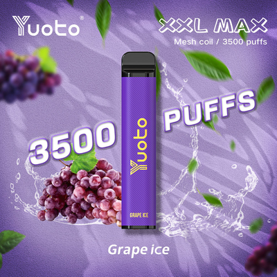 5% 2% Nikotin XXL MAX 3500 Puflar Yuoto Tek Kullanımlık Vape Üzüm Buz Örgü Bobini