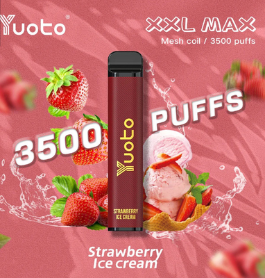 16 Tatlar Yuoto XXL Max 3500 Puffs Tek Kullanımlık Vape 9.0ml E Suyu 1200mAh
