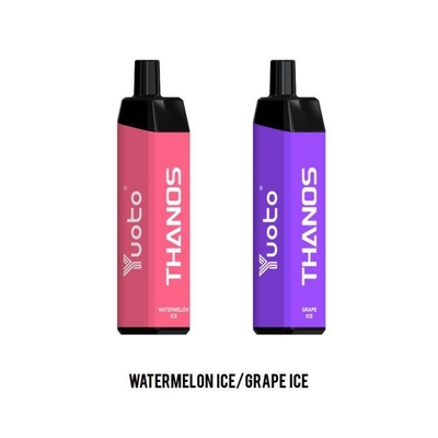 Yuoto thanos tek kullanımlık e suyu Vape 5000 Puffs msds tek kullanımlık buharlaştırıcı Üzüm buz