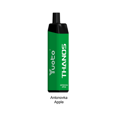 yuoto oem tek kullanımlık vape thanos 5000 Puffs msds onaylı tek kullanımlık buharlaştırıcı Antonovka elma