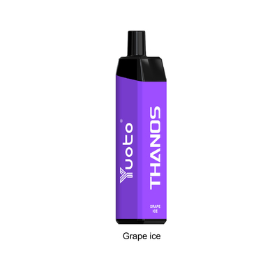 Yuoto thanos tek kullanımlık e suyu Vape 5000 Puffs msds tek kullanımlık buharlaştırıcı Üzüm buz