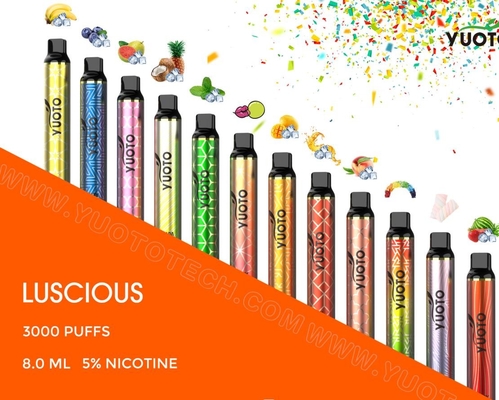 Sıcak Satış Toptan Vape Pen Pod Başlangıç ​​​​Kiti Yuoto Luscious 3000 Puffs Tek Kullanımlık E Vape Elektronik Sigara Vape Pod