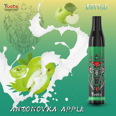 tek kullanımlık e çiğ Bakla düşük nikotin 20mg Yuoto Şişe 600 Puf Antonovka Elma 2ml