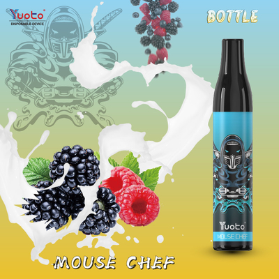 Yuoto Tek Kullanımlık Buharlaştırıcı 20mg Nikotin Vapes Şişe 600 Puffs Fare Şef 2ml Örgü Bobin