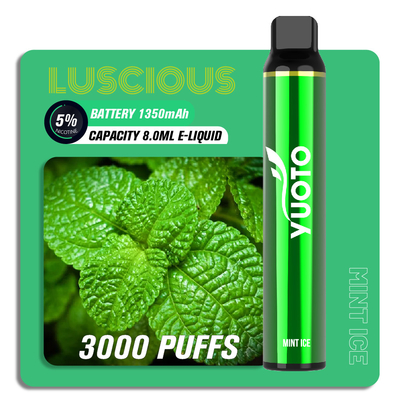 OEM ODM Meyve Aromalı Puff Bar Vape Kalemi, 8ml 3000 Puff Yuoto Tatlı Tek Kullanımlık Vape