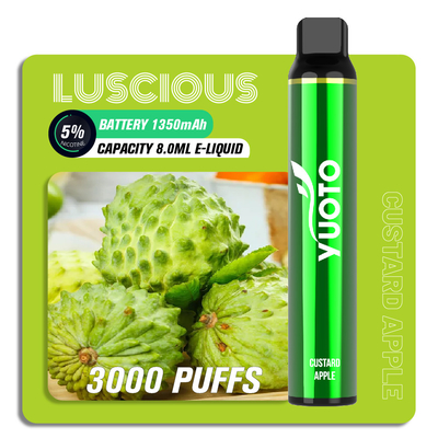 OEM ODM Meyve Aromalı Puff Bar Vape Kalemi, 8ml 3000 Puff Yuoto Tatlı Tek Kullanımlık Vape