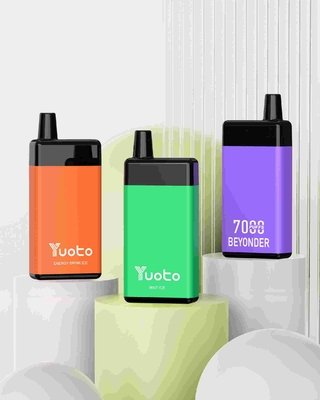 Yuoto Beyonder Aromalı Tek seferlik Vape 7000 Puffs Şarj edilebilir Nikotinsiz 5% E Sıvısı