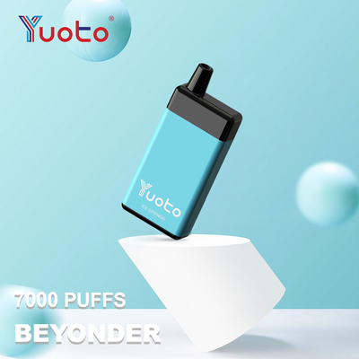 Orijinal Yuoto Tek kullanımlık Vape Beyonder 7000 Puffs Yeniden Şarj Edilebilir Mesh Kolip 15 Tat Orijinal