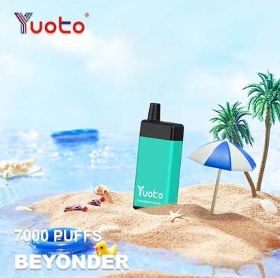 Yuoto Beyonder Aromalı Tek seferlik Vape 7000 Puffs Şarj edilebilir Nikotinsiz 5% E Sıvısı