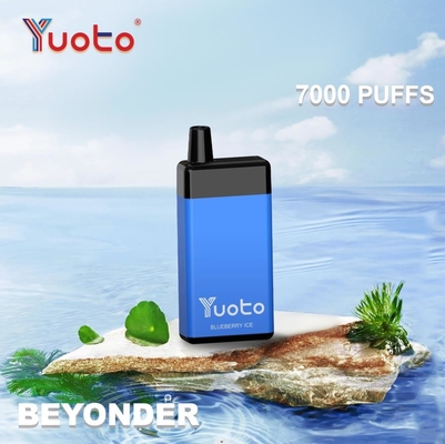 Orijinal Yuoto Tek kullanımlık Vape Beyonder 7000 Puffs Yeniden Şarj Edilebilir Mesh Kolip 15 Tat Orijinal