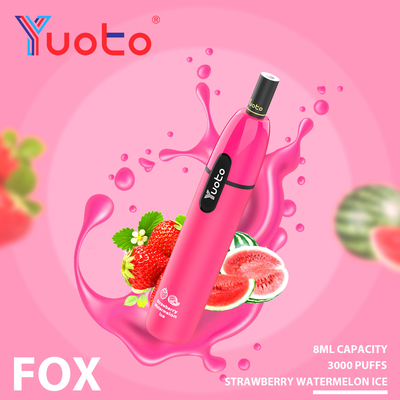 7.5ml Önceden Doldurulmuş E Sıvı Tek Kullanımlık Yuoto Star Vape 3000 Puffs 1000mAh RoHS FCC