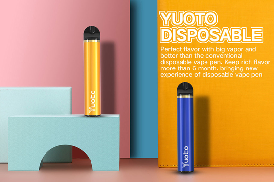Yüksek Kaliteli% 5 Nikotin Tuzlu Tek Kullanımlık Vape ile Popüler Yuoto Vape Orijinal Yuoto 1500 Puffs Vape Ecigs