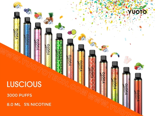 Yüksek kaliteli toptan Yuoto tatlı 3000puffs 8ML E-sıvı entegre 1350mAh Pil