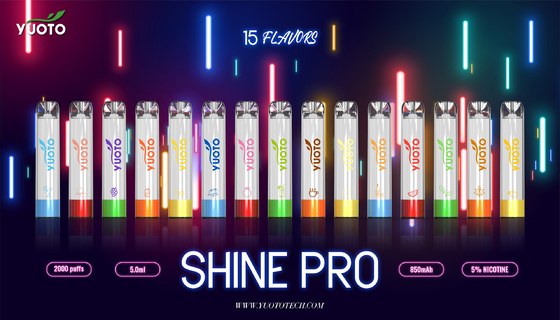 YUOTO Shine pro Big Buhar E Sigara 15 aromalı 2000 puf
