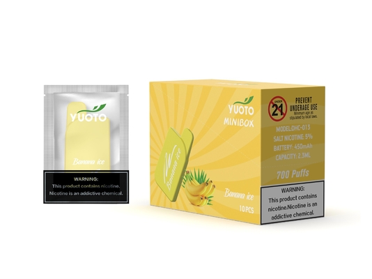 15 Tat 700 Puffs Vape 2.3ML E Suyu Kapasitesi EMC ROHS Sertifikası