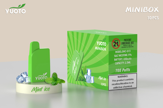 15 Tat 700 Puffs Vape 2.3ML E Suyu Kapasitesi EMC ROHS Sertifikası