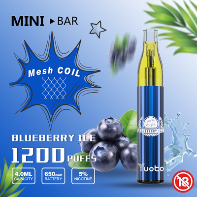 4ml E Liquid 1200 Puffs Vape örgü bobini 16% 5 Nikotinli Tatlar