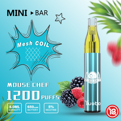 Tek Kullanımlık Vape Yuoto Mini Bar 1200puff Kartuş Değiştirilebilir