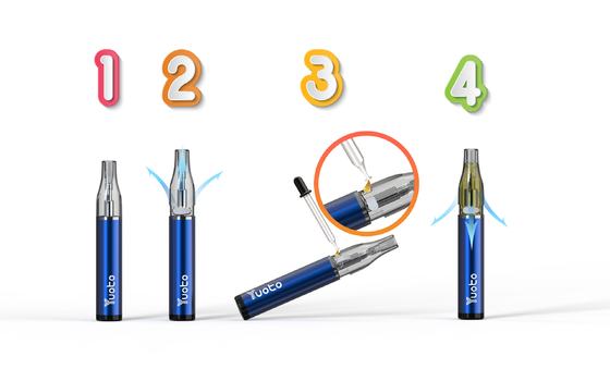 Yuoto Marka Mini Bar Vape uzun ömürlü 5 Renk Şeffaf Yağ Tankı
