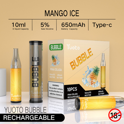 Toptan Fiyat Yuoto Kabarcık 4500 Puffs, LED Işık Karpuz Buz Ile Parlıyor FOB İçin İyi Bir Kalite