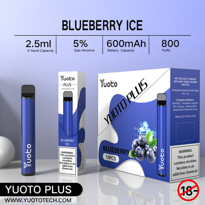 7W-12W Tek Kullanımlık E Çiğ Vape 100% Orijinal Yuoto Plus 800 puf 3.5V