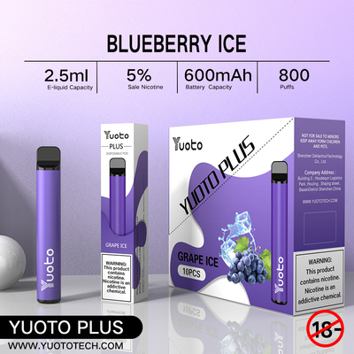 Yuoto Plus 800 Puffs E Sigara 32g 11 Karışık Aromalı Yabanmersini Ahududu Çilek
