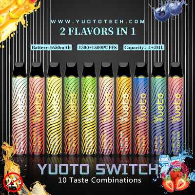 Yuoto Switch 3000 Puffs Tek Kullanımlık Vape kolay taşıma hafif 57g