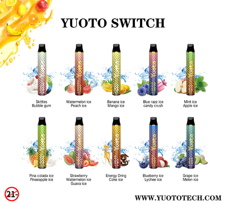 Yuoto Switch 3000 Puffs Tek Kullanımlık Vape kolay taşıma hafif 57g