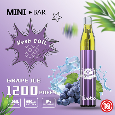 4ml E Liquid 1200 Puffs Vape örgü bobini 16% 5 Nikotinli Tatlar