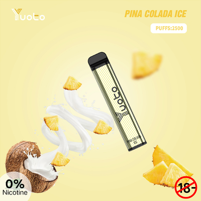 Relax Puff Bar için SS304 Yuoto XXL 2500 Puffs Tek Kullanımlık Vape 1650mAh Pil